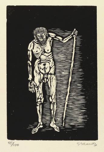 Marcks, Gerhard -  -  - Alter Mann mit Stock