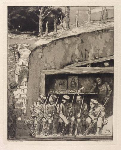 Klinger, Max -  -  - Im Unterstand