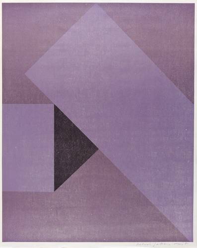 Gebhardt, Helmut -  -  - Geometrische Komposition in Aubergine