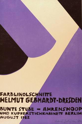 Gebhardt, Helmut - Ausstellungsplakat Bunte Stube Ahrenshoop - Ausstellungsplakat Bunte Stube Ahrenshoop - Farblinolschnitte