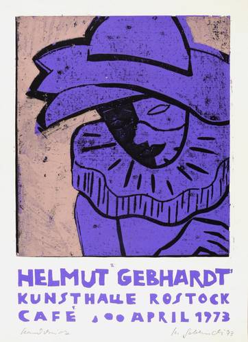 Gebhardt, Helmut - Ausstellungsplakat Kunsthalle Rostock - Ausstellungsplakat Kunsthalle Rostock - Harlekin