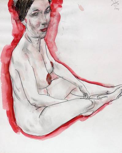 Giebe, Hubertus - Sitzender weiblicher Akt - Sitzender weiblicher Akt - 