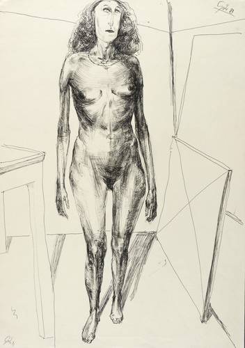 Giebe, Hubertus -  -  - Stehender Akt