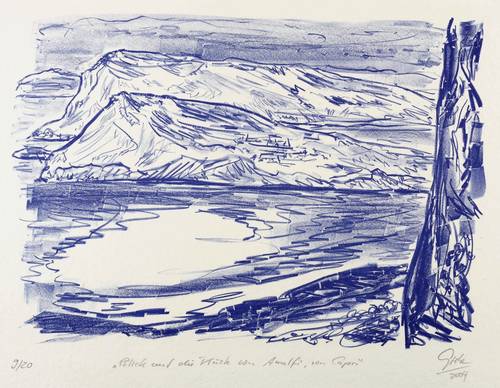 Giebe, Hubertus -  -  - Blick auf die Küste von Amalfi - von Capri