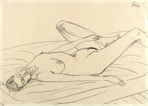 Giebe, Hubertus -  -  - Eleonore (Liegender Akt)