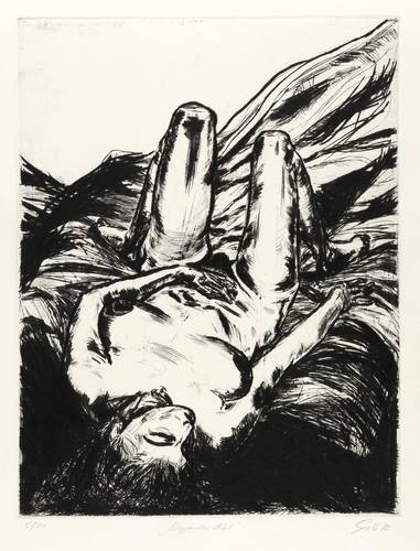 Giebe, Hubertus -  -  - Liegender Akt