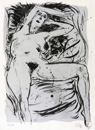 Giebe, Hubertus -  -  - Liegender Akt