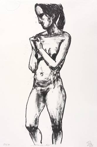 Giebe, Hubertus -  -  - Stehender Akt