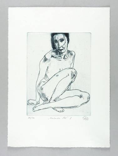 Giebe, Hubertus -  -  - Hockender Akt II