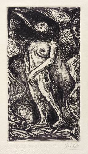 Giebe, Hubertus -  -  - Stehender Akt