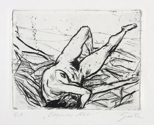 Giebe, Hubertus -  -  - Liegender Akt