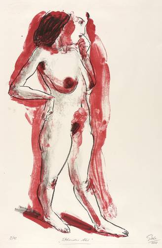 Giebe, Hubertus -  -  - Stehender Akt