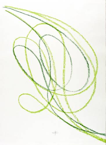 Glöckner, Hermann -  -  - Blattform III (Skalendruck 1+2 - Dunkelgrün & Hellgrün)