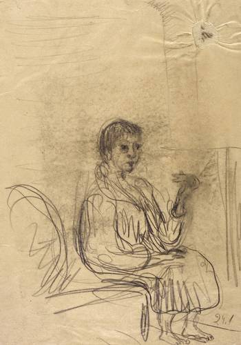 Graf, Peter -  -  - Krankes Kind, essend