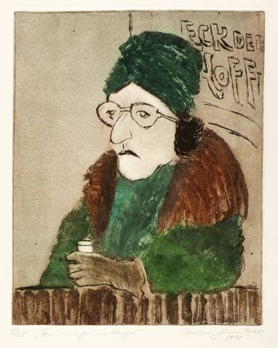 Günther, Herta -  -  - Frau mit grüner Kappe