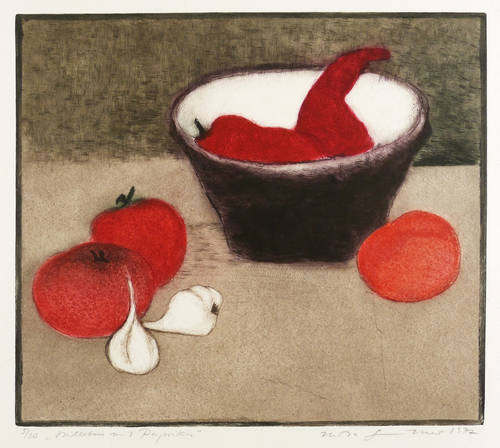 Günther, Herta -  -  - Stillleben mit Paprika