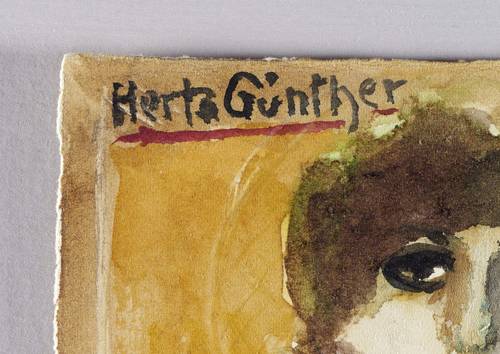 Günther, Herta -  -  - o.T. (Junge Frau mit langen Handschuhen)
