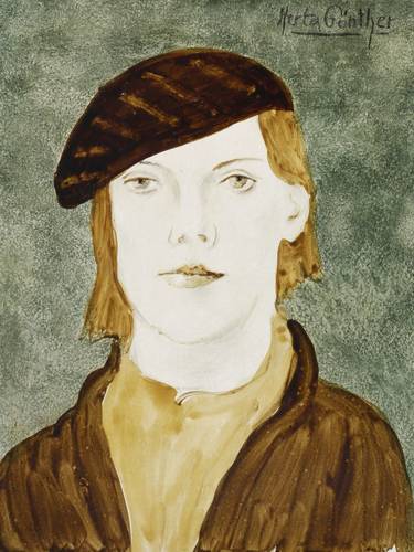 Günther, Herta -  -  - Jüngling mit Kappe