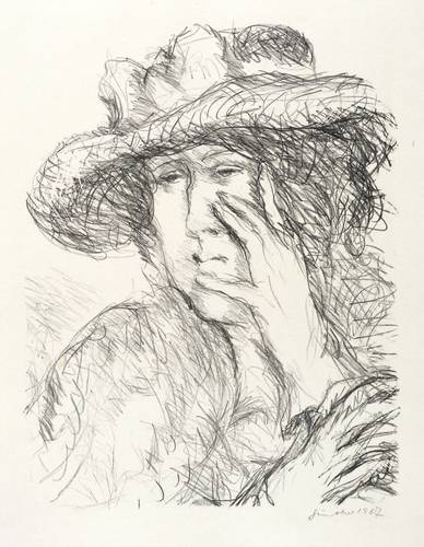 Günther, Herta -  -  - Dame mit Hut und Handschuh