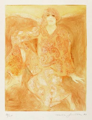 Günther, Herta -  -  - Sitzende mit aufgestelltem Bein