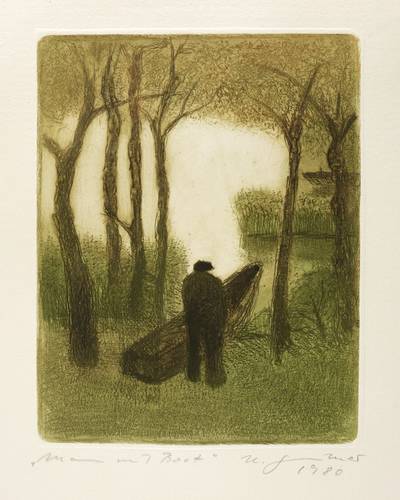 Günther, Herta -  -  - Fischer mit Boot (Mann mit Boot)