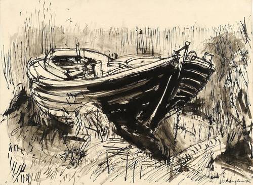 Hassebrauk, Ernst -  -  - Boot am Bodden (Fischland)