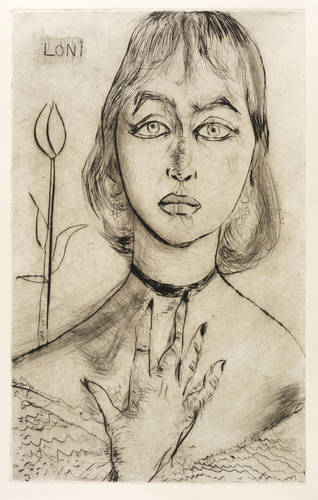 Hassebrauk, Ernst -  -  - Loni Brückner mit Tulpe