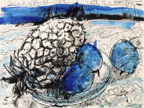 Hassebrauk, Ernst -  -  - Stillleben mit Ananas