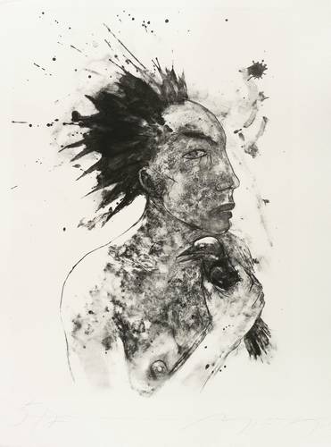 Hampel, Angela -  -  - Frau mit Vogel