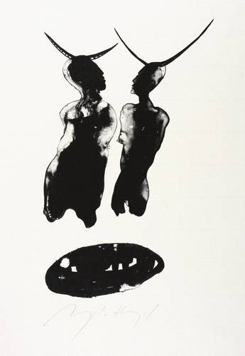 Hampel, Angela -  -  - Zwei gehörnte Frauen