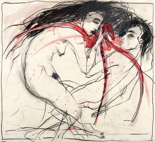 Hampel, Angela -  -  - Paar mit Schlange