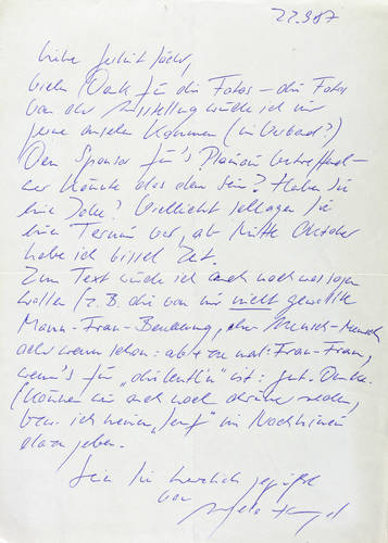 Hampel, Angela -  -  - Brief an Gerlint Söder