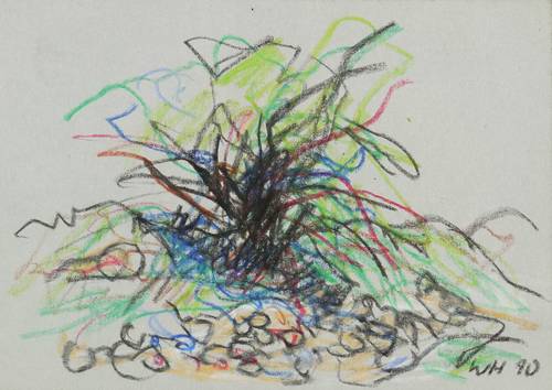 Haselhuhn, Werner -  -  - Gebüsch am Weg