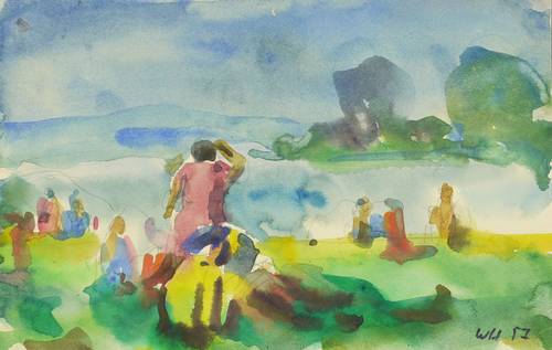 Haselhuhn, Werner -  -  - Badestrand am See