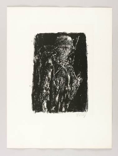 Heisig, Bernhard - Krieg (24 Lithografien zu Ludwig Renn) - Krieg (24 Lithografien zu Ludwig Renn) - Ohne Titel (Stehender Soldat)