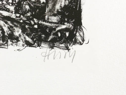 Heisig, Bernhard - Krieg (24 Lithografien zu Ludwig Renn) - Krieg (24 Lithografien zu Ludwig Renn) - Ohne Titel (Särge und Rekruten)