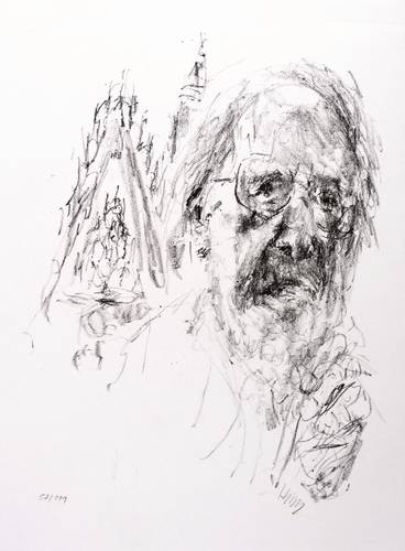 Heisig, Bernhard -  -  - Selbst (vor Leipziger Thomaskirche)