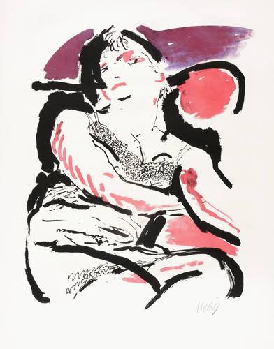 Heisig, Bernhard -  -  - Sitzendes Mädchen