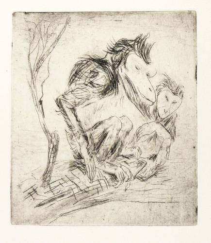 Hegenbarth, Josef -  -  - Schimpansen (Affenmutter)