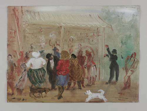 Hegenbarth, Josef -  -  - Schaubudenszene (Vogelwiese)