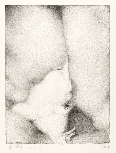 Janssen, Horst -  -  - Anna Poppe (Der Kuss)