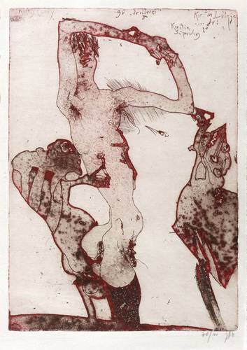 Janssen, Horst -  -  - Die Hetäre - Kerstin Lüthie ... du! (zu Drollerei)