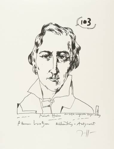 Janssen, Horst - Dichterköpfe - Dichterköpfe - Heinrich Heine