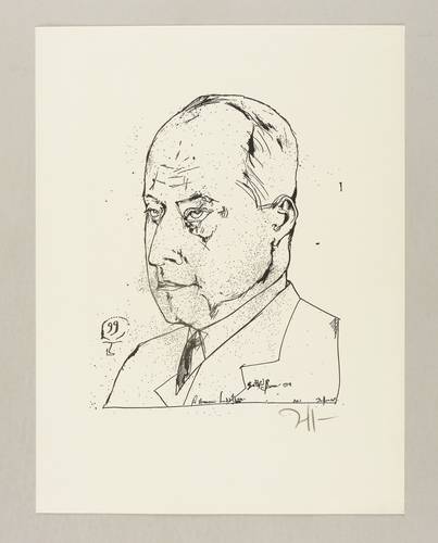 Janssen, Horst - Dichterköpfe - Dichterköpfe - Gottfried Benn