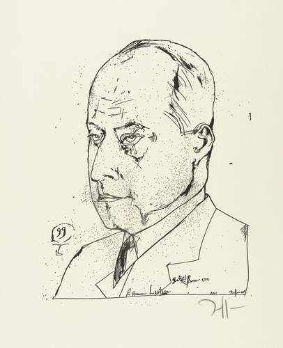 Janssen, Horst - Dichterköpfe - Dichterköpfe - Gottfried Benn