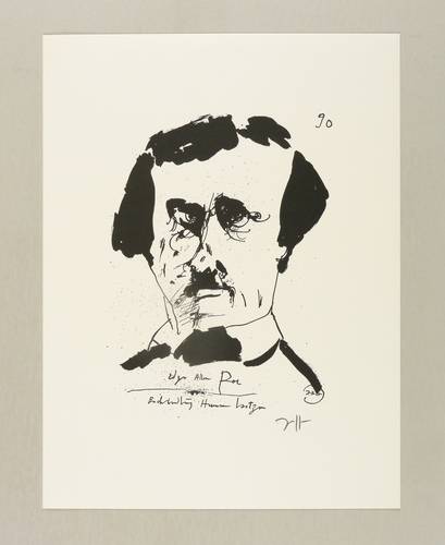 Janssen, Horst - Dichterköpfe - Dichterköpfe - Edgar Allan Poe