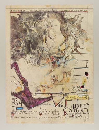 Janssen, Horst - Ausstellungsplakat Galerie Loe-Parenti Frankfurt am Main - Ausstellungsplakat Galerie Loe-Parenti Frankfurt am Main - Selbstbildnis
