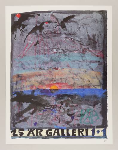Janssen, Horst - Ausstellungsplakat Galleri 1+1 Helsingborg - Ausstellungsplakat Galleri 1+1 Helsingborg - Sonnenuntergang am Meer
