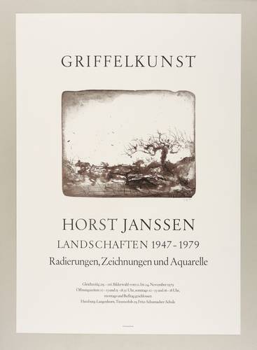 Janssen, Horst - Ausstellungsplakat Griffelkunst Hamburg-Langenhorn - Ausstellungsplakat Griffelkunst Hamburg-Langenhorn - Landschaft