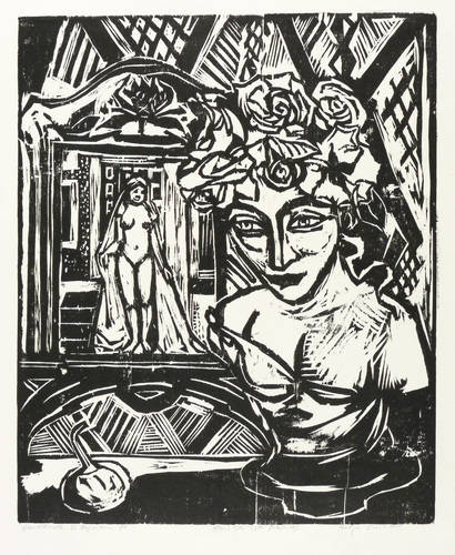 Jüchser, Hans -  -  - Florabüste und Akt im Spiegel